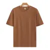 220g Solona Popular Color Sólido Manga Corta DIY Logo Personalizado Verano Textura Hielo Camiseta Camisa Publicitaria Ropa de Trabajo