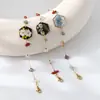 Pulsera de Piedra Natural Colorida de Alta Gama Popular Transfronteriza con Flor Real Flor Eterna Nomeolvides Pulsera de Turquesa Regalo Souvenir