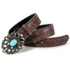 Cinto de Pedras Bohemian Retro Mais Vendido Transfronteiriço para Mulheres, Cinto de Moda Europeu e Americano, Estilo Milênio Y2K