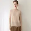 Cashmere de seda 2026 outono/inverno novo suéter de gola redonda de caimento solto com ombros caídos para mulheres, elegante suéter de tricô base