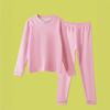 Ropa y pantalones de otoño para niñas, para el desarrollo de trajes, ropa interior térmica para niñas, cuello medio, estampado grueso, para estudiantes de secundaria y preparatoria.