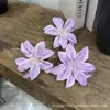 Flores Artificiales: Lirio del Valle y Clemátide Florecido de 3 Cabezas para Decoración de Pasillo de Boda, Arte Floral y Decoración del Hogar