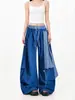 Directamente del fabricante: Pantalones Casuales a Cuadros con Solapa Estilo High Street Americano para Hombre, Nuevo Estilo de Verano, Corte Holgado, Doble Cintura, Dobladillo Curvo, Estilo Ins