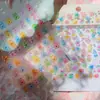 Pegatinas para Uñas de Verano de Oso Dulce y Suave, Caramelo Brillante en Papel, Pegatinas para Uñas de Chica Linda