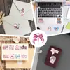 50 Pegatinas de Dibujos Animados con Lazo Rosa para Enfermeras Graffiti Decoración DIY Teléfono Móvil Notas Patineta Taza de Agua Pegatinas de PVC