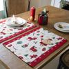 Mantel Navideño Jacquard Imam Qiyun Papá Noel Servilletas Festivas Suministro Directo de Fábrica