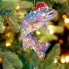 Amazon Nuevo 2026 Navidad Colgante Acrílico Animal Sombrero de Navidad Transfronterizo Decoración Árbol de Navidad Colgante Venta al por Mayor