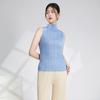 Venta Caliente en Xiaohongshu Camiseta Miyake de Mostrador Camiseta para Mujer Camiseta Casual de Gama Alta para Mujer Ideal para Combinar Top Sin Mangas de Verano