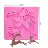 Molde de Silicona Temática Navideña para Fudge Chocolate Azúcar Artesanía Arcilla Decoración de Pastel DIY Herramientas de Horneado Hechas a Mano