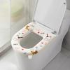 Novo tapete de vaso sanitário doméstico impermeável Hitch-gusset Toilet Pad desenhos animados multi-padrão WC Pad Dirt Mat