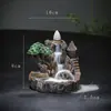 Queimador de Incenso de Resina com Fluxo Reverso Transfronteiriço Aromaterapia Cerâmica Criativa Artesanato Decoração Suporte para Incenso Vaso de Incenso Castiçal