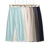 Calça Casual Masculina e Feminina de Verão 2025 Nova, com Cordão, Estilo Ins Blogger, Seda de Cobre e Amônia, Fresca, Banana, Preguiçosa