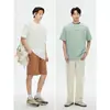 Liquidación Camiseta de Manga Corta con Sensación Fresca de Seda de Hielo para Hombre Verano Nuevo Letra Cuello Redondo Superior Transpirable Camiseta Casual