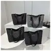 Bolso de Hombro Grande de Lona Informal con Estampado de Lunares y Lazo 2026 Nueva Moda Tendencia para Mujer