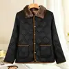 Jaqueta de Algodão Nova Estilo Inverno para Mães com Forro de Lã, Acolchoada, Elegante, Corta-Vento de Algodão, Roupa Externa para Mulheres de Meia-Idade e Idosas, Jaqueta de Algodão Plus Size