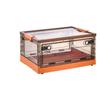 Caja de almacenamiento de plástico transparente con tapa, para juguetes, ropa y más, extragrande, de plástico grueso y con ruedas.