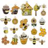 Nuevo Colgante de Aleación con Goteo de Aceite de Abeja Panal de Miel de Venta Caliente Transfronterizo DIY Pulsera Collar Accesorios de Joyería