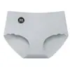 Panty Triangular de Seda de Morera Antibacteriana 10A con Entrepierna Extendida, Sin Costuras, Suave, de Cintura Media para Mujer