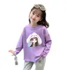 Nuevo Top Infantil Súper Lindo 2026, Hermosa Camiseta Básica, Estampado de Dibujos Animados de Primavera, Algodón Puro, Manga Larga para Niñas