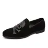 Mocasines para hombre sin cordones transfronterizos con pedrería, tallas 38-46, zapatos casuales, estilo británico, adecuados para peluqueros y discotecas