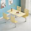 Mesa de comedor para comedor escolar, unidad de comedor de fábrica, silla para personal, tienda de fideos, restaurante de comida rápida, buffet, mesa y silla de comedor de una pieza