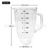 Copo para Liquidificador e Suco Personalizado de Fábrica Listrado 1.8 Litro Máquina Profissional Quebra-Parede Copo de Vidro para Juicer Acessórios
