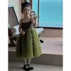 Vestido de Princesa para Niña 2026 Verano Nuevo Infantil Elegante Súper Bonito Vestido de Bebé con Tirantes de Malla Esponjosa