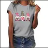 Nova camiseta casual estampada de manga curta solta estilo europeu e americano para mulheres 2