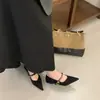 Zapatos de Tacón Alto de Punta Fina con Cadena de Gama Alta, Nuevos de Primavera 2026 Estilo Francés Elegantes de Commuter con Correa Única
