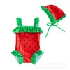 26 Estilos Nuevos de Trajes de Baño para Niñas para el Verano con Sombrero, de una Pieza, Talla 0m (Mes)-3A (Años) para Niñas