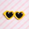 Accesorios para carcasas de teléfonos móviles material de decoración DIY accesorios para mascotas DIY dibujos animados DIY corazón gafas pequeñas