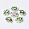 Atacado do Fabricante Borda Oval Cristal Costurado à Mão Diamante Vitral Diamante DIY Roupas Acessórios de Cabelo Sapatos Fivela de Diamante de Cristal