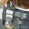 Plata Grabada Hecha a Mano de Shanxi Carácter "Fu" Candado de Longevidad Accesorio Decorativo Cuentas Espaciadoras para Pulsera DIY Colgante de Cuerda Trenzada Artículo Creativo
