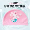 Gorro de Natación Infantil, Gorro de PU, Tela Cómoda, No Aprieta la Cabeza, Gorro de Tela Repelente al Agua, Protección para los Oídos, Equipo Profesional de Natación para Niños y Niñas