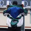 Abrigo Chaqueta Delgada Estilo Coreano Unisex Ins Trendy Street Hip-Hop Deportivo Color Block Bordado Cierre Top