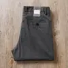 Estación europea verano delgado gris oscuro algodón transpirable cintura alta elástico negocios clásico combinan con todo rectos casuales pantalones