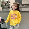 Camiseta de Manga Larga de Dibujos Animados para Niña Nueva Moda Primavera y Otoño 2026 Top Infantil de Cuello Redondo Camiseta Básica de Algodón Puro para Niña Pequeña