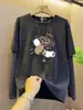 Diseño único, estilo falso de dos piezas, camiseta de manga larga para mujer, moderna y versátil, con un diseño de bloques de color a rayas