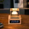 Luz Noturna de Cristal para Relógio Cubo de Nuvem Ornamento de Mesa Luminária de Cabeceira Árvore de Cristal Presente de Natal para Meninas Transfronteiriço