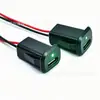 Conector hembra tipo C 2P a presión con luz indicadora, conector hembra de carga tipo C a presión empotrado, la longitud del cable se puede personalizar