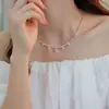 Flash Diamond Round Broken Silver Pearl Colar Feminino Zircon Geométrico Pingente Design de Nicho Primavera e Verão Super Flash Explosivo Personalidade