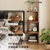 Estantería de Almacenamiento de Madera Maciza, Estante Divisor para el Hogar, Estante de Pared para Esquina Moderno, Estantería de Almacenamiento Vintage, Mesa Auxiliar Estrecha para Espacios Pequeños, Estante de Almacenamiento Sencillo