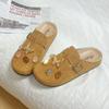 Zuecos Pantuflas Retro Birkenstock para Mujer 2025 Primavera y Otoño Nuevo Estilo Slip-On Estilo Literario Modernos Versátiles Zapatos Birkenstock