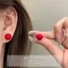 Moda Coreana Trendy Geométricos Borgoña Celebridad de Internet Populares Pendientes para Mujer Lujo Ligero Pendientes de Gama Alta Venta al por Mayor