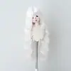 Peluca para Muñeca BJD Color Multicolor Opcional Flequillo Largo Ola de Agua Cabello Largo Rizado de 3/4/6 Puntos Seda de Alta Temperatura Cabello en Blanco
