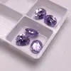 Huevo Azul Forma de Punta Fondo Plano Zircón Oval Piedra Suelta Anillo Pendientes Cz Joyería con Piedras Incrustadas Accesorios para Manualidades