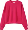 Sudadera Pulóver Corta de Cuello Redondo Estilo Europeo y Americano de 350g, Sudadera Holgada de Otoño para Mujer, Chaqueta Adelgazante con Texto Impreso