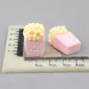 Pingente Resina Estéreo Acessórios Chaveiro Paisagem em Miniatura Decoração Casa de Boneca DIY Micro Pipoca Enfeites Atacado