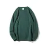 Sudadera de Algodón Terry Pesado con Cuello Redondo 350g Ajuste Holgado Personalizado Hombro Caído Chaqueta Estampado de Otoño Bordado de Logo