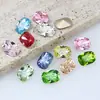 Rhinestones para nail art em formato de almofada grande 14*10mm Dongzhou, componentes de acessório DIY, retangulares com cantos arredondados e ponta inferior afiada, para unhas postiças